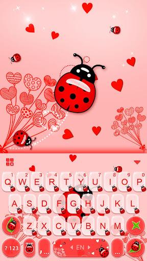 Sweet Ladybird Keyboard Theme - عکس برنامه موبایلی اندروید