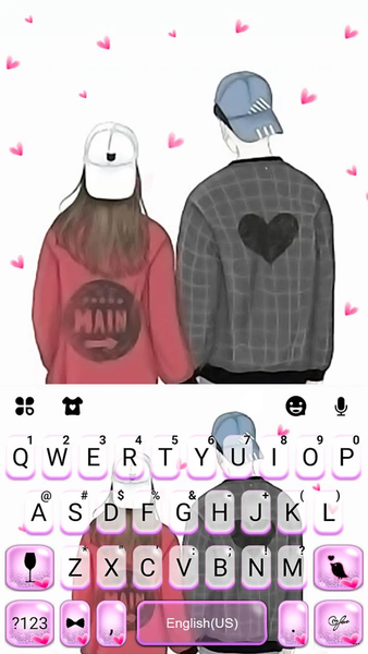 Sweet Love2 Keyboard Theme - Image screenshot of android app