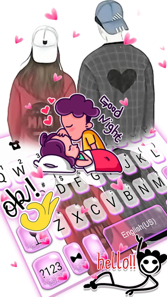 Sweet Love2 Keyboard Theme - Image screenshot of android app