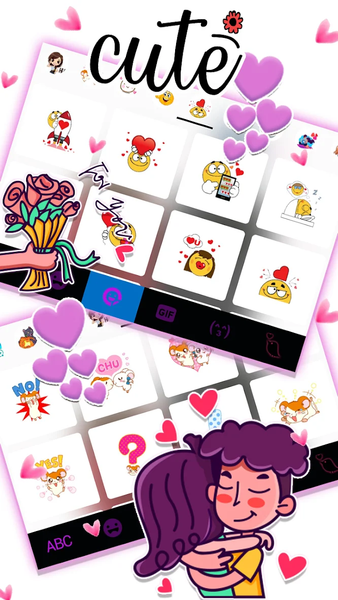 Sweet Love2 Keyboard Theme - Image screenshot of android app