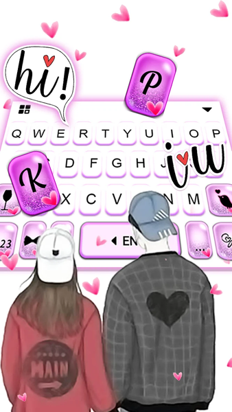 Sweet Love2 Keyboard Theme - Image screenshot of android app