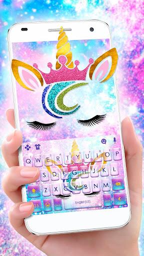Sweetie Unicorn Galaxy Keyboard Theme - عکس برنامه موبایلی اندروید