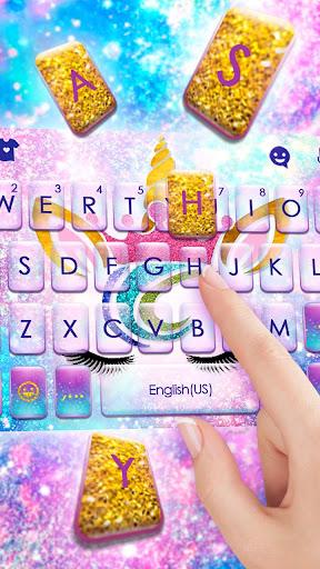 Sweetie Unicorn Galaxy Keyboard Theme - عکس برنامه موبایلی اندروید