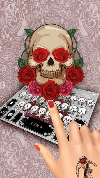 Tattoo Skull Keyboard Theme - عکس برنامه موبایلی اندروید