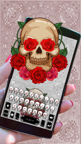 Tattoo Skull Keyboard Theme - عکس برنامه موبایلی اندروید