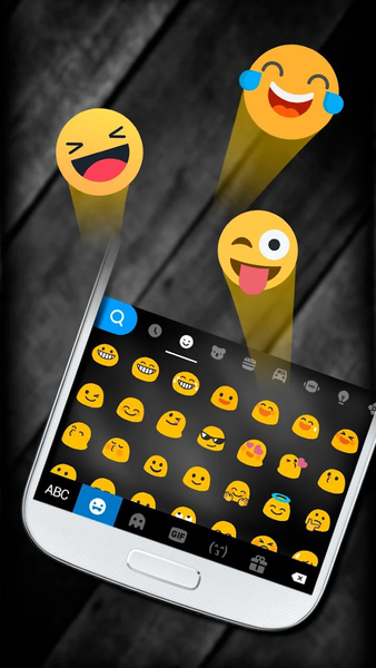 Tech Black Glass Keyboard Theme - عکس برنامه موبایلی اندروید