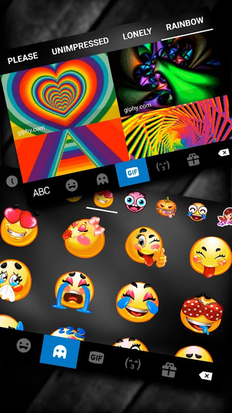Tech Black Glass Keyboard Theme - عکس برنامه موبایلی اندروید