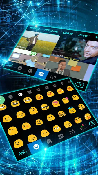Tech 3D LED Live Theme - Image screenshot of android app