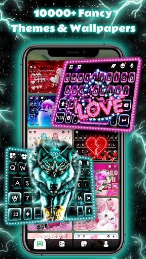 Thunder Neon Wolf Theme - Image screenshot of android app