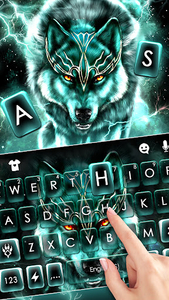 Thunder Neon Wolf Theme - Image screenshot of android app