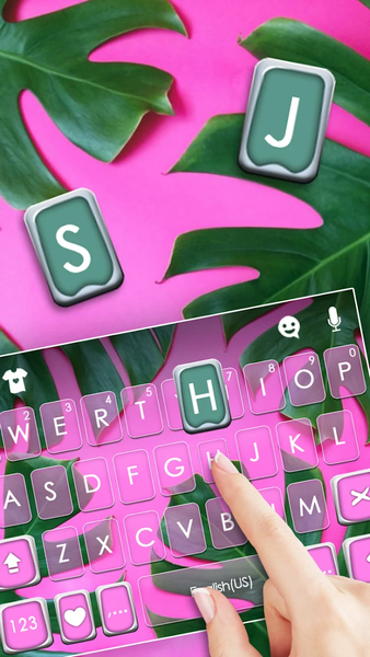 Tropical Leaves Keyboard Backg - عکس برنامه موبایلی اندروید