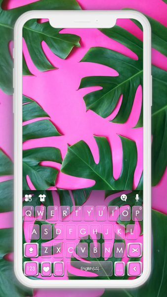 Tropical Leaves Keyboard Backg - عکس برنامه موبایلی اندروید