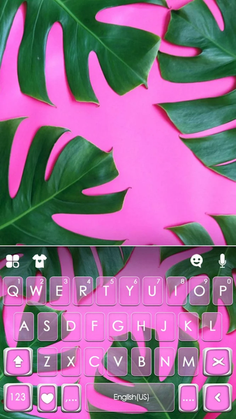 Tropical Leaves Keyboard Backg - عکس برنامه موبایلی اندروید