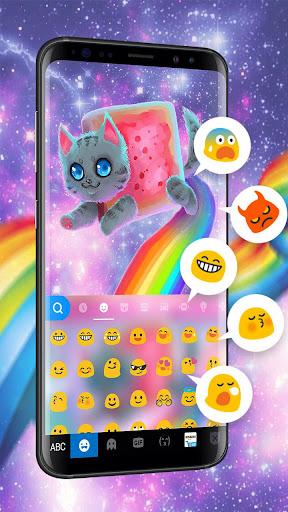 Rainbow Cat Keyboard Theme - Image screenshot of android app