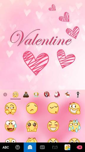 Valentine Kika Keyboard - عکس برنامه موبایلی اندروید