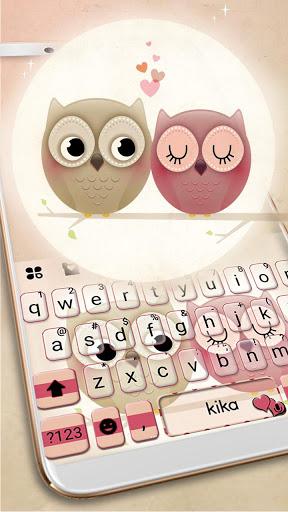 Valentine Owls Love Keyboard Theme - Image screenshot of android app