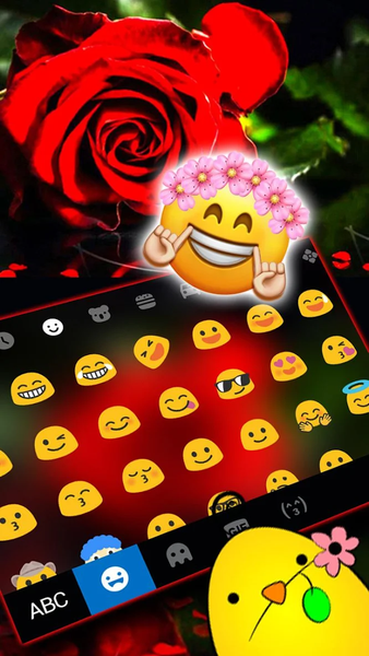 Valentine Red Rose Keyboard Theme - عکس برنامه موبایلی اندروید
