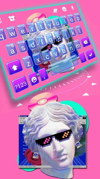 Vaporwave Keyboard Theme - Image screenshot of android app