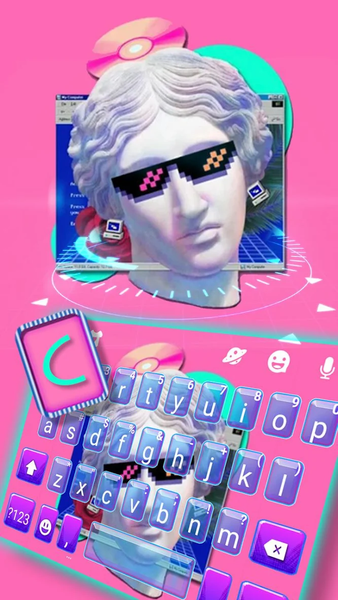 Vaporwave Keyboard Theme - عکس برنامه موبایلی اندروید