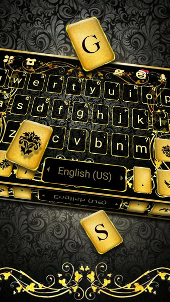 Vintage Gold Keyboard Theme - عکس برنامه موبایلی اندروید