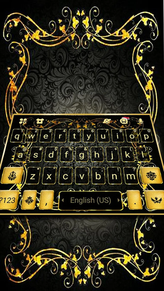 Vintage Gold Keyboard Theme - عکس برنامه موبایلی اندروید