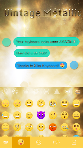 vintagemetallic Keyboard Theme - Image screenshot of android app