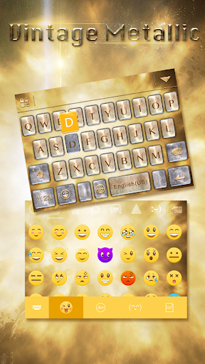 vintagemetallic Keyboard Theme - Image screenshot of android app