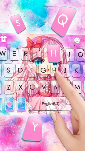 Pink Cute Girl Theme - Image screenshot of android app