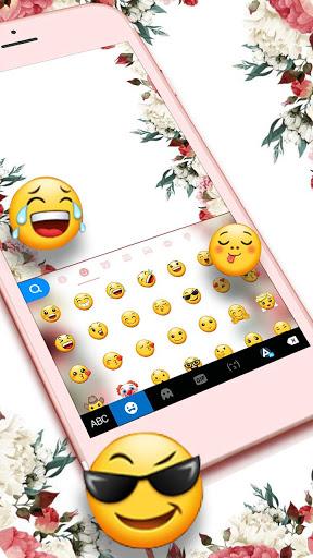 Watercolor Pretty Floral Keyboard Theme - Image screenshot of android app