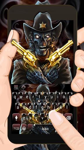 Western Skull Gun Keyboard Theme - Image screenshot of android app