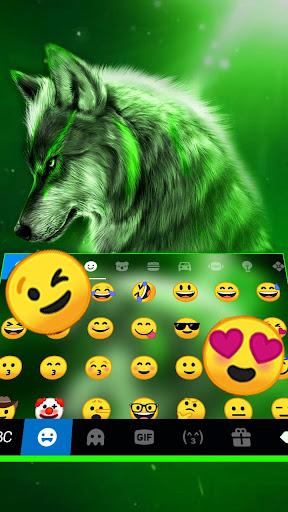 Wild Night Wolf Keyboard Theme - عکس برنامه موبایلی اندروید