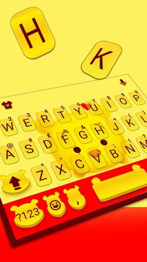 Yellow Bear Keyboard Theme - Image screenshot of android app