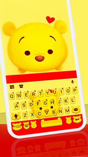 Yellow Bear Keyboard Theme - Image screenshot of android app