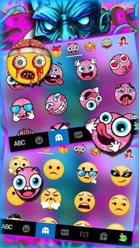 Zombie Graffiti Keyboard Theme - Image screenshot of android app