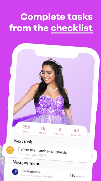 Quincy - Quinceanera Planner - عکس برنامه موبایلی اندروید