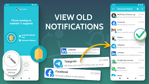 Notification History Log - عکس برنامه موبایلی اندروید