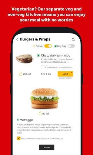 McDonald’s India Food Delivery - عکس برنامه موبایلی اندروید