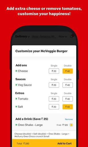 McDonald’s India Food Delivery - عکس برنامه موبایلی اندروید