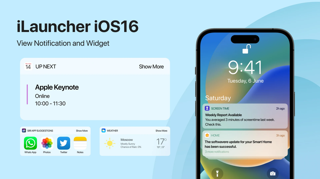 Launcher iOS16 - iLauncher - عکس برنامه موبایلی اندروید