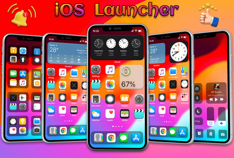 IOS Launcher - iOS 17 Pro - عکس برنامه موبایلی اندروید