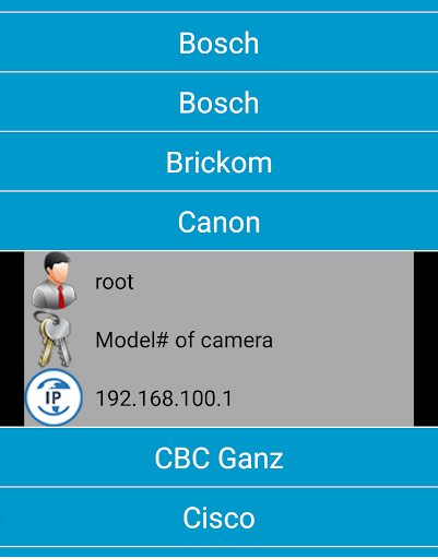 CCTV IP Default Password - عکس برنامه موبایلی اندروید