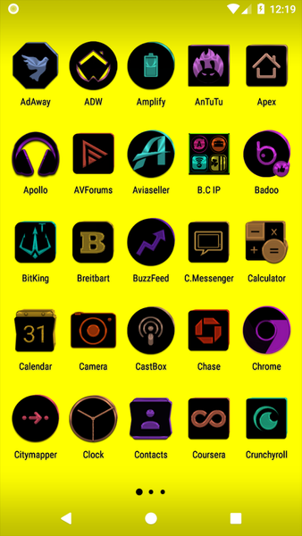 Black and Colors Icon Pack - Image screenshot of android app