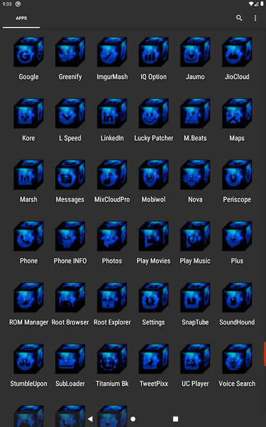 ۳D Blue Icon Pack - عکس برنامه موبایلی اندروید