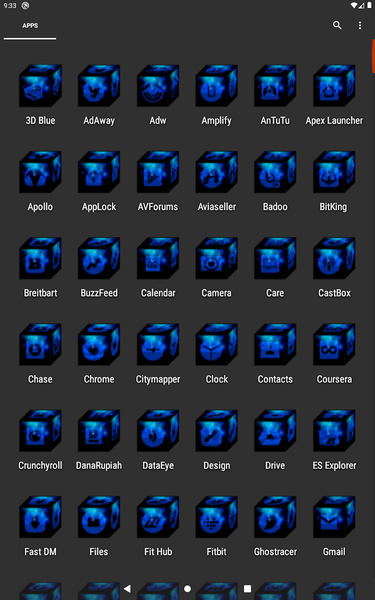 ۳D Blue Icon Pack - عکس برنامه موبایلی اندروید