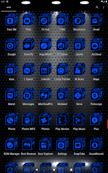 ۳D Flat Blue Icon Pack - عکس برنامه موبایلی اندروید