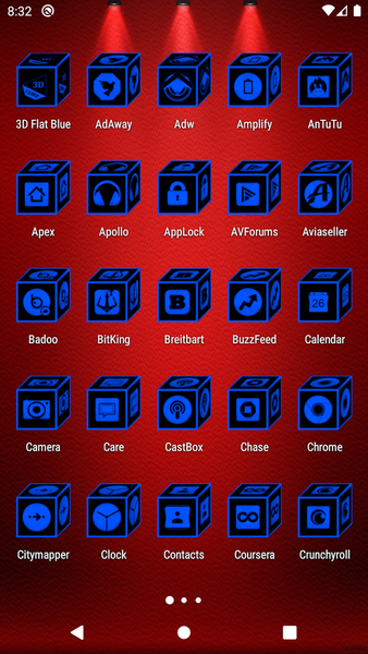 3D Flat Blue Icon Pack - عکس برنامه موبایلی اندروید