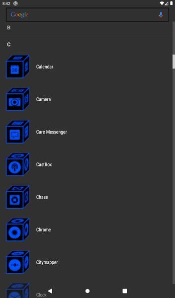 ۳D Flat Blue Icon Pack - عکس برنامه موبایلی اندروید