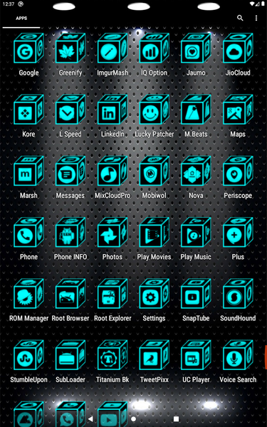 ۳D Flat Cyan Icon Pack - عکس برنامه موبایلی اندروید