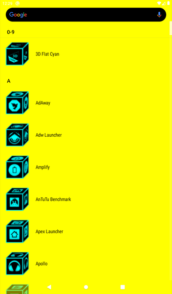 ۳D Flat Cyan Icon Pack - عکس برنامه موبایلی اندروید