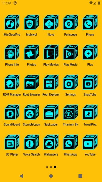 ۳D Flat Cyan Icon Pack - عکس برنامه موبایلی اندروید